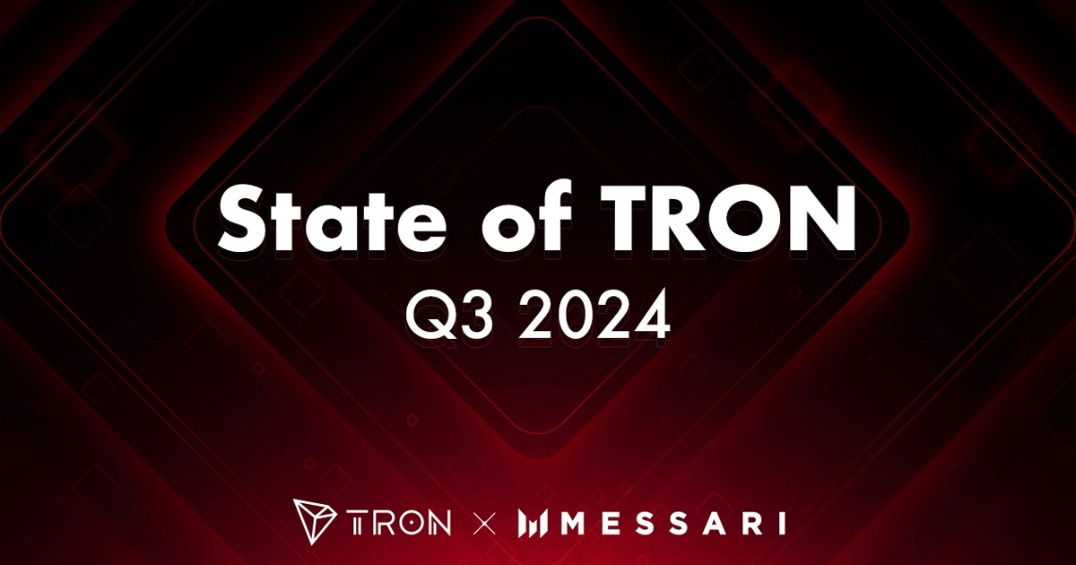 Messari Reports TRON’s Protocol Revenue Reached an All-Time High in Q3 2024